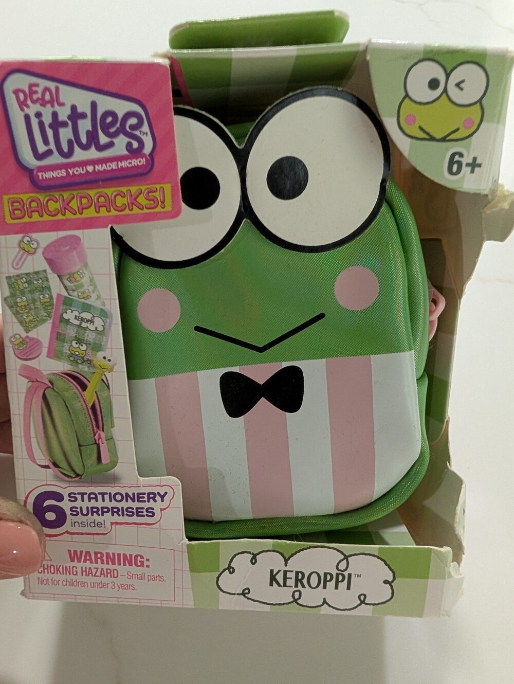 Keroppi Kids' Green & Pink Mini Backpack Toy*Never Opened*